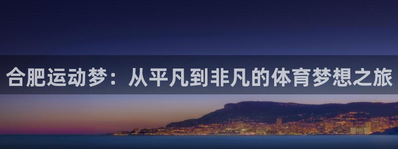 一竞技登录入口：合肥运动梦：从平凡到